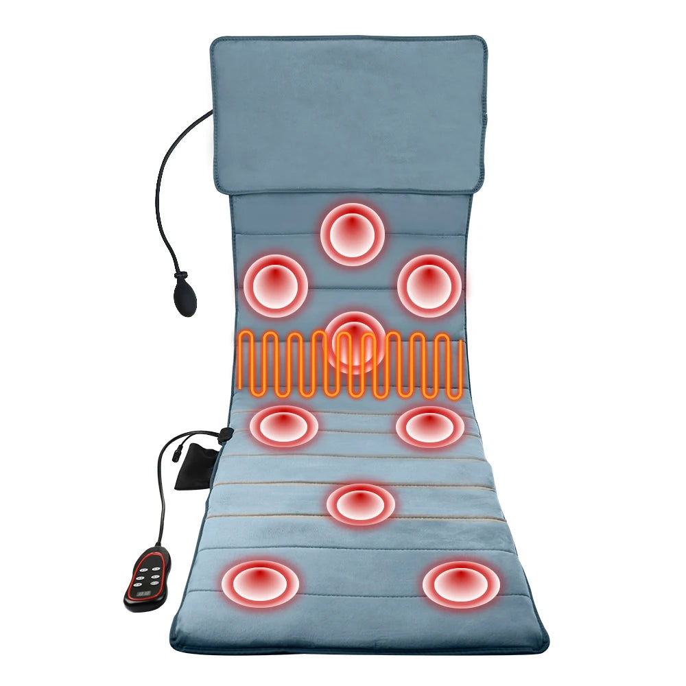 Electric Back Massage Cushion Heating Cervical Spine Neck Massager Chair Pad Full-Body Fatigue Relief Shiatsu Vibration Mattres