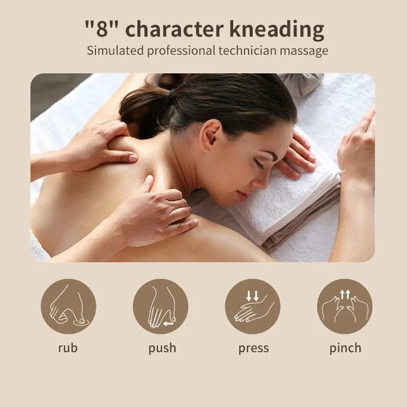 Neck Shoulder Cervical Back Massager Masajeador Kneading Shawl Massage Machine Heating Massageador Fatigue Relieve